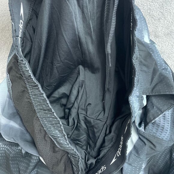 NWOT Speedo Men's XL Swim Shorts Black & Gray Camouflage Pattern Polyester - Picture 5 of 6